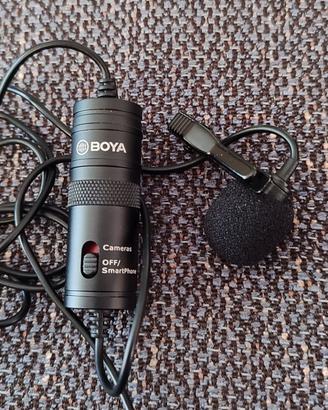 Microfono Boya M1, smartphone o camera, completo J