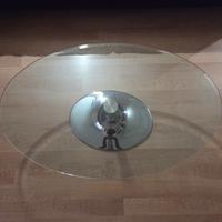 Tavolino da salotto in vetro temperato e acciaio