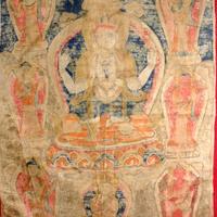 73 Tibet, Antico Thangka thanka tangka 44x64