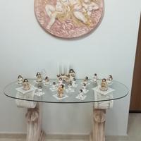 consolle per ingresso con ripiano in vetro