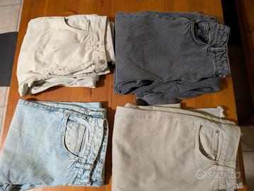 Lotto 4 Pantaloni Bershka e Pullebear - Jeans e Mo