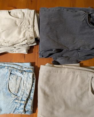 Lotto 4 Pantaloni Bershka e Pullebear - Jeans e Mo