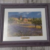 Quadro stampa con campi di lavanda 
