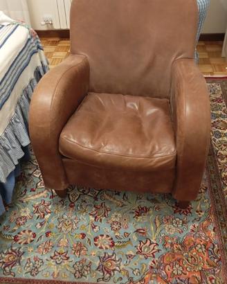 Poltrona Frau in pelle marrone