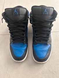 Air jordan 1 mid blu e nere