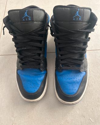 Air jordan 1 mid blu e nere