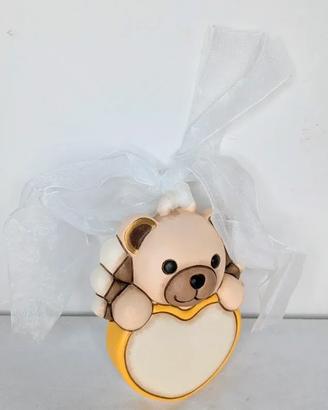 Thun - Formella Teddy con cuore in ceramica