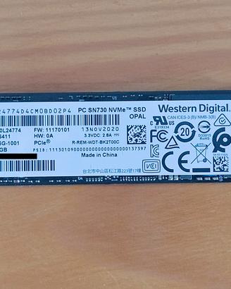 SSD M.2 NVMe 256GB Western Digital SN730