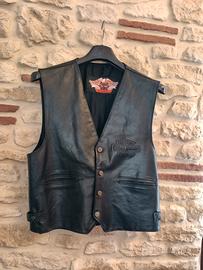 gilet in vera pelle Motor Ride Hard Cycles 