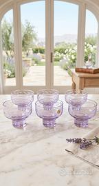 Set 6 Bicchieri / Coppette Vintage in cristallo