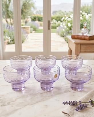 Set 6 Bicchieri / Coppette Vintage in cristallo
