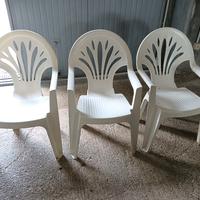 sedie da giardino bianche con braccioli 