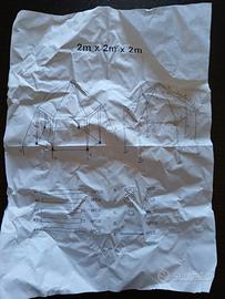 Gazebo 2x2x2 con zanzariere