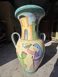 Anfora in ceramica vietrese Ronca dipinta a mano
