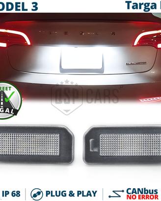 Placchette Luci TARGA LED PER Tesla Model 3 CANbus