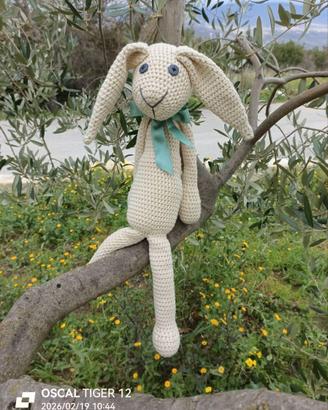 coniglio coniglietto artigianale di cotone