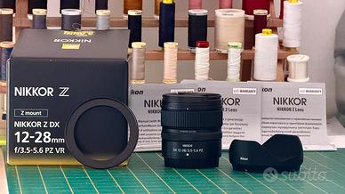 Nikon NIKKOR Z DX 12-28mm f 3.5-5.6 PZVR+accessori