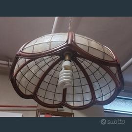 Lampadario in Legno Artigianale D.60 cm - Usato