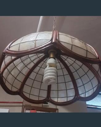 Lampadario in Legno Artigianale D.60 cm - Usato