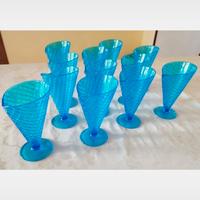 Set 12 bicchieri a forma di cono gelato 