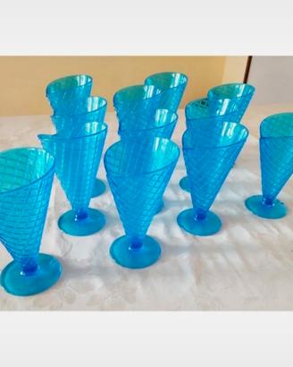 Set 12 bicchieri a forma di cono gelato 