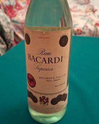 Rum Bacardi Superior Carta Blanca Vintage anni 70