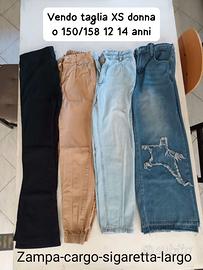 lotto jeans pantaloni xs donna o 150 158 12 14 ann