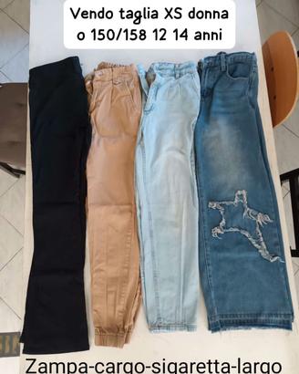 lotto jeans pantaloni xs donna o 150 158 12 14 ann