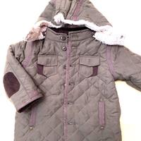 Giubbino grigio\verde 18 mesi unisex con pelliccia