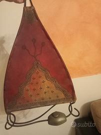 lampadario telato stile etnico con spina