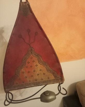 lampadario telato stile etnico con spina