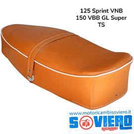 Sella Marrone Rigo Grigio Usurata Vespa 125 Sprint