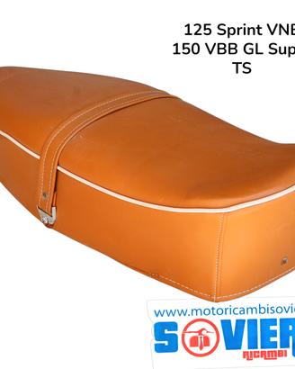 Sella Marrone Rigo Grigio Usurata Vespa 125 Sprint