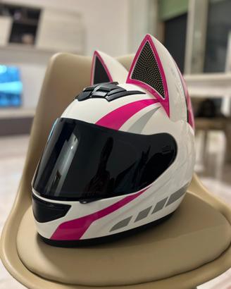 Casco femminile orecchie gatto SMONTABILI