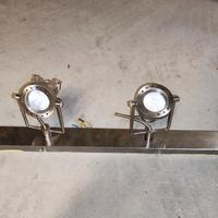 n 2 Portalampada faretti in acciaio CM 70 