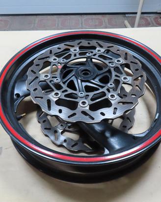 yamaha cerchio ant + post + casco dischi seminuovi