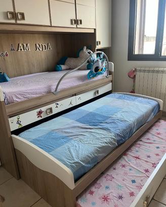 CAMERETTA BAMBINI CON SCRIVANIA