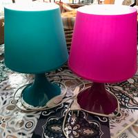 2 Lampade Ikea da tavolo Lampan colorate rare