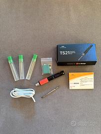Saldatore Miniware TS21 + Kit 3 Punte Aggiuntive