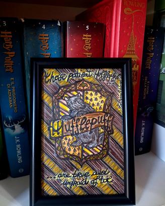 quadro-disegno Tassorosso, Hogwarts, Harry Potter