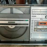 SHARP VZ-3000 vintage  dischi  cassette e radio