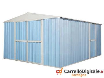 Box prefabbricato in acciaio 360x430cm azzurro