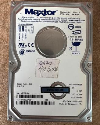 Hard Disk PC fisso Maxtor DiamondMax Plus 9 80 GB