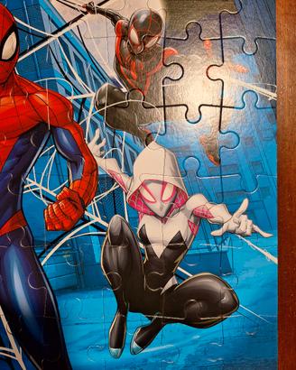 Puzzle 60 pezzi Marvel Spider-Man e ragno-alleati