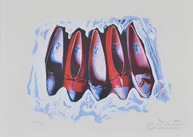 SCHIFANO Serigrafia e collage con certif. autentic