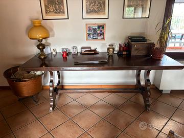 Tavolo fratino antico legno scrivania da centro
