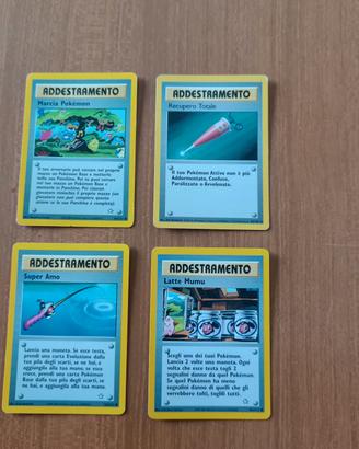 Lotto 4 Carte Allenatore Pokémon Vintage - Latte M