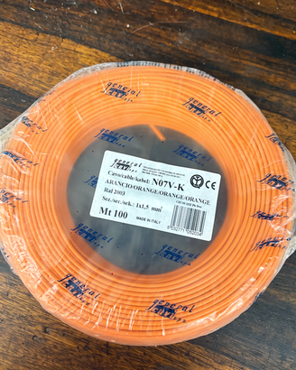 Cavo Elettrico N07V-K 1x1,5 mm² Arancione 