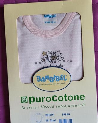 Body bambina 18 mesi 86 cm 100% cotone NUOVO