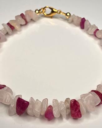 Bracciale Artigianale Quarzo Ialino e Crepitante